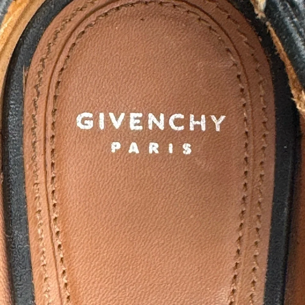 Givenchy Black Leather Strappy Ria Wedge Sandals - Size 39